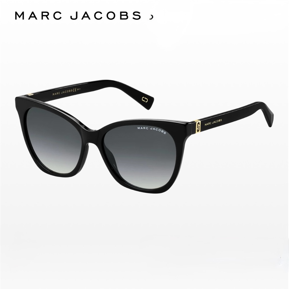 Marc Jacobs Elegant Black Cat-Eye Sunglasses
